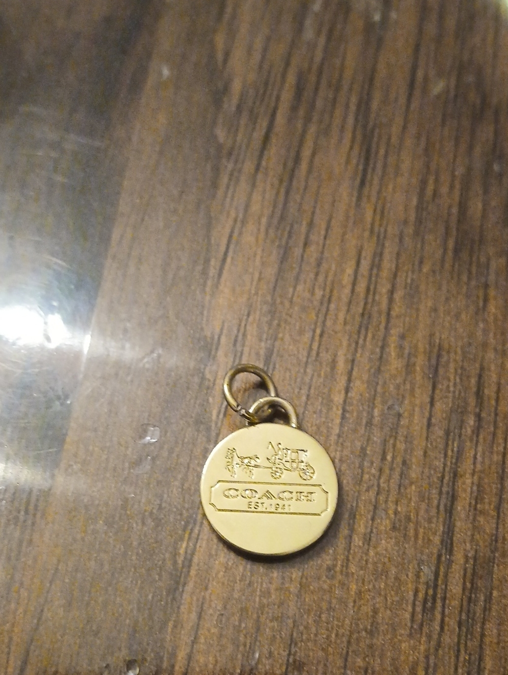 Coach Gold Round Logo Charm